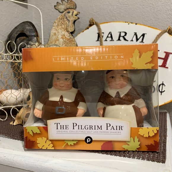 Pilgrim pair salt and pepper shakers new in box Grandma Core! - Picture 2 of 5
